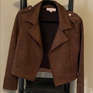 Philosophy Dark Brown Leather Jacket